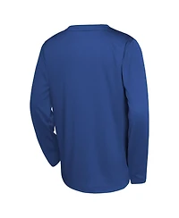 Nike Big Boys and Girls Royal Milwaukee Bucks 2024/25 City Edition Pregame Performance Long Sleeve Shooting T-Shirt