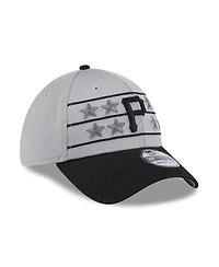 New Era Men's Gray/Black Pittsburgh Pirates 2025 Batting Practice 39THIRTY Flex Hat
