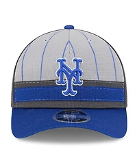 New Era Men's Gray/Royal New York Mets 2025 Batting Practice 9FORTY M-Crown Adjustable Hat