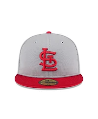 New Era Men's Gray/Red St. Louis Cardinals 2025 Batting Practice 59FIFTY Fitted Hat