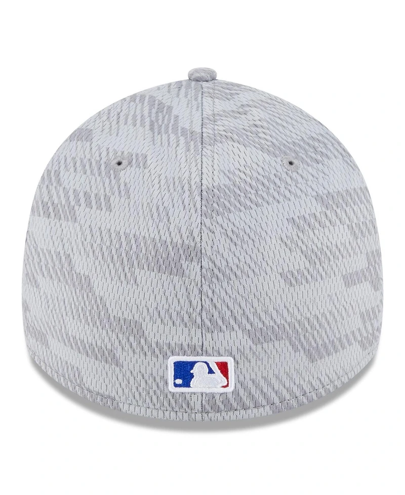 New Era Men's Gray Chicago Cubs 2025 Mlb Clubhouse 39THIRTY Flex Hat