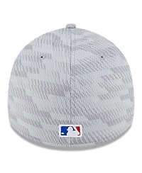 New Era Men's Gray Chicago Cubs 2025 Mlb Clubhouse 39THIRTY Flex Hat