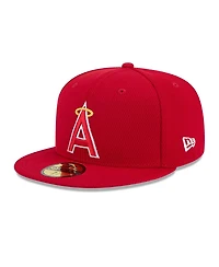 New Era Men's Red Los Angeles Angels 2025 Mlb Clubhouse 59FIFTY Fitted Hat