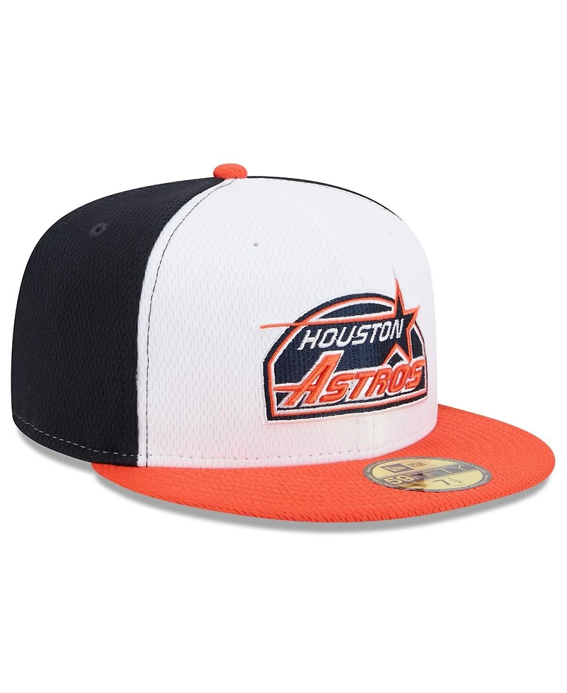 New Era Men's Navy/Orange Houston Astros 2025 Mlb Clubhouse 59FIFTY Fitted Hat
