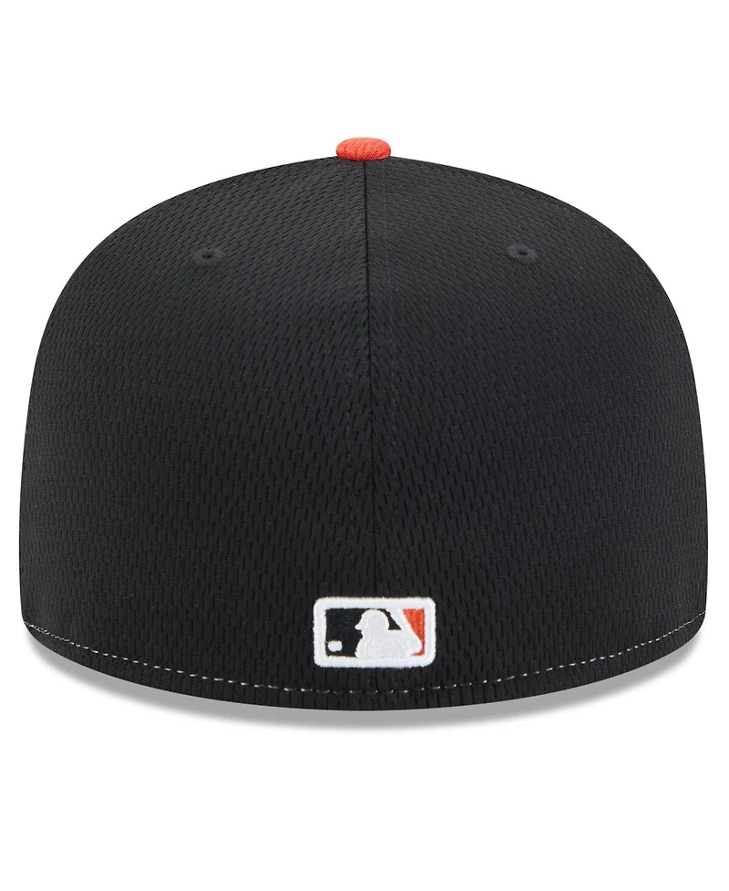 New Era Men's Black/Orange San Francisco Giants 2025 Mlb Clubhouse 59FIFTY Fitted Hat