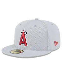 New Era Men's Gray Los Angeles Angels 2025 Mlb Clubhouse 59FIFTY Fitted Hat