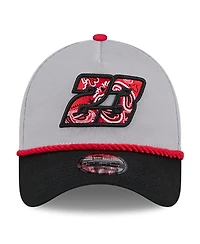 New Era Men's Gray/Black Bubba Wallace 9FORTY Rope Snapback Hat