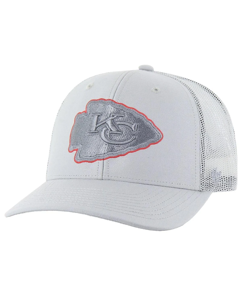 '47 Brand Men's Gray Kansas City Chiefs Trucker Adjustable Hat