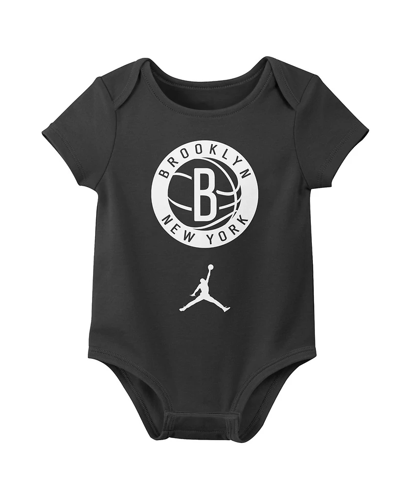 Jordan Baby Boys and Girls 3-Piece Brooklyn Nets Statement Edition Bodysuit Set