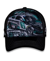 Checkered Flag Sports Men's Black Brad Keselowski Driver Car Trucker Adjustable Hat