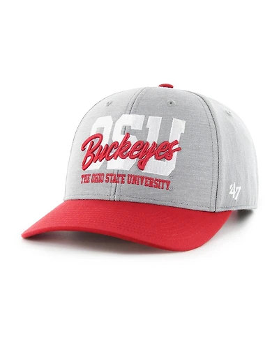 '47 Brand Men's Gray Ohio State Buckeyes Local State Midfield Adjustable Hat
