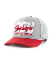 '47 Brand Men's Gray Ohio State Buckeyes Local State Midfield Adjustable Hat