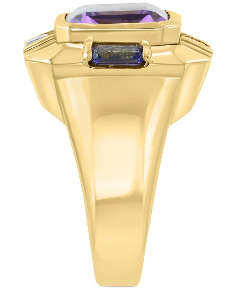 Effy Amethyst (5 ct. t.w.) & Tanzanite (2-1/2 ct. t.w.) Statement Ring in 14k Gold-Plated Sterling Silver