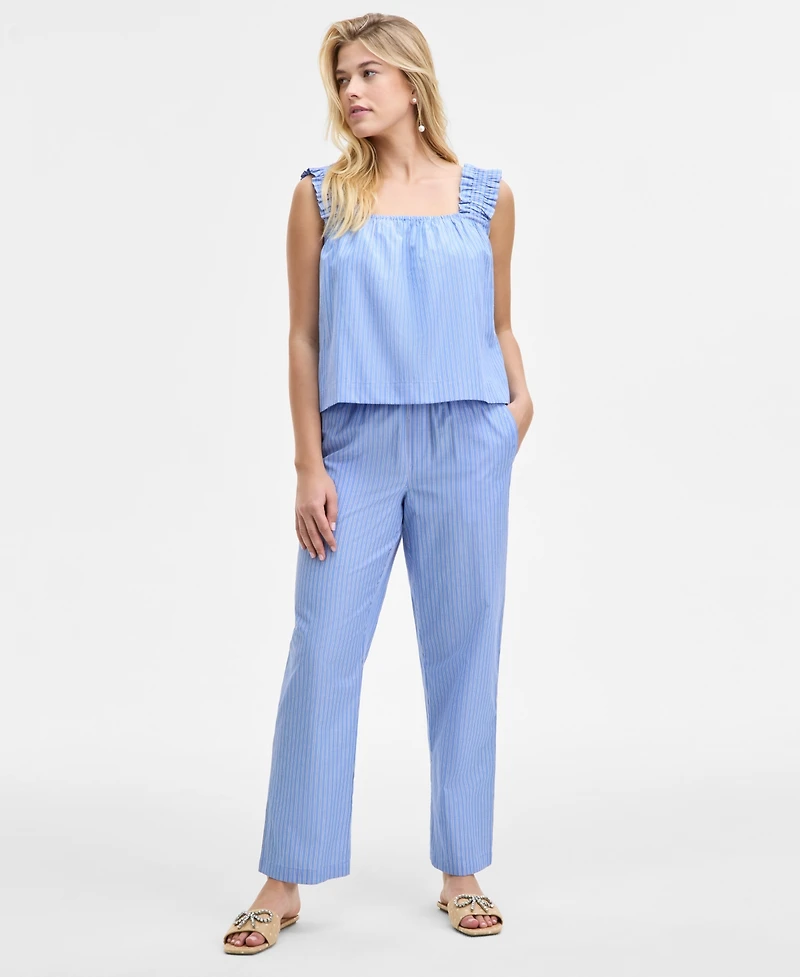On 34th Women's Classic Stripe Pull-On Pants, Exclusively at Macy's