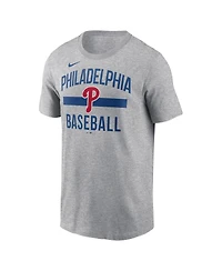 Nike Men's Heather Gray Philadelphia Phillies Arched T-Shirt