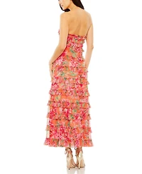 Mac Duggal Women's Strapless Micro Ruffle Dress