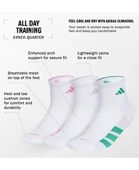 adidas Women's 3-Pk. All Day Training Quarter Socks 5159147A