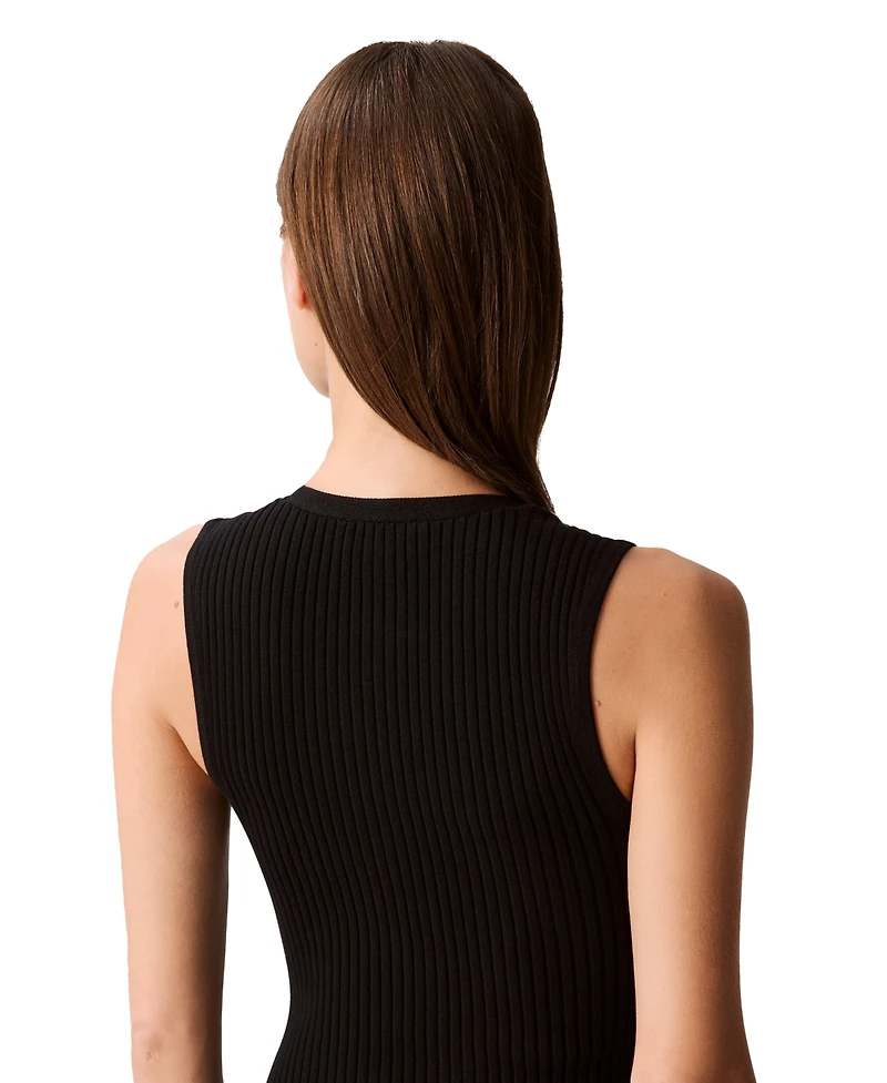 Calvin Klein Jeans Women's Rib-Knit Sleeveless Midi Dress