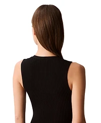 Calvin Klein Jeans Women's Rib-Knit Sleeveless Midi Dress