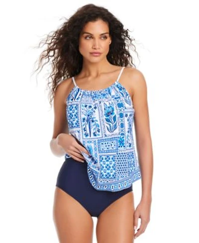 Beyond Control Womens Sea Life Tankini Top High Waist Bottoms