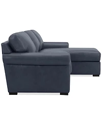 Radley Roll Arm 104" 3-Pc. Leather Sectional, Exclusively at Macy's