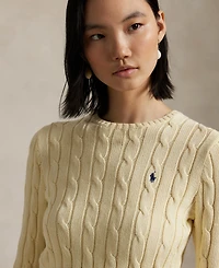 Polo Ralph Lauren Women's Cable-Knit Cotton Crewneck Sweater
