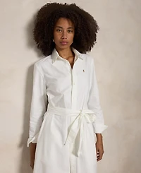Polo Ralph Lauren Women's Belted Cotton Oxford Shirtdress