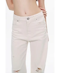 Nocturne Women's Stone Detailed Wide Leg Jeans