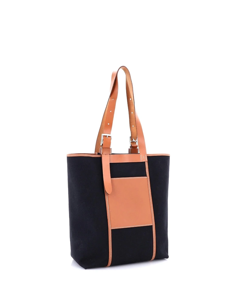 Pre-Owned Hermes 27 Etriviere Pocket Tote Toile and Leather