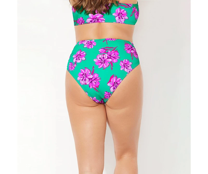 Swimsuits for All Women's Side Shirred High Waist Swim Brief