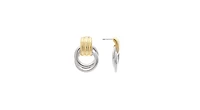 Rivka Friedman Mixed Metal Front Facing Hoop Earring