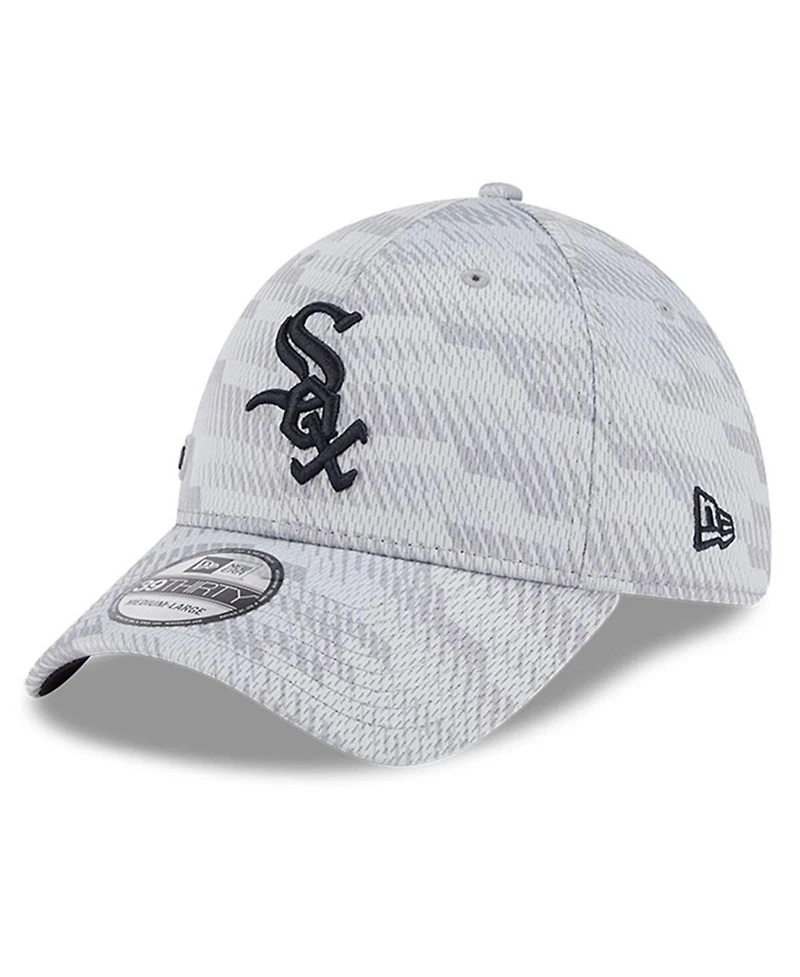 New Era Men's Gray Chicago White Sox 2025 Mlb Clubhouse 39THIRTY Flex Hat