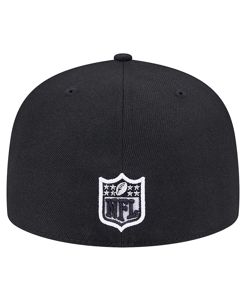New Era Men's Black Orleans Saints Checkered 59FIFTY Fitted Hat