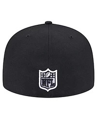 New Era Men's Black Orleans Saints Checkered 59FIFTY Fitted Hat