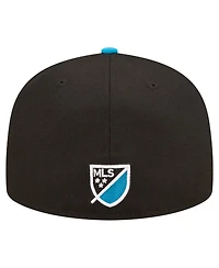 New Era Men's Black Charlotte Fc Element Tech Pack 59FIFTY Fitted Hat