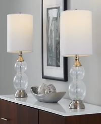 LumiSource Belle 20" Glass Accent Lamp, Set of 2