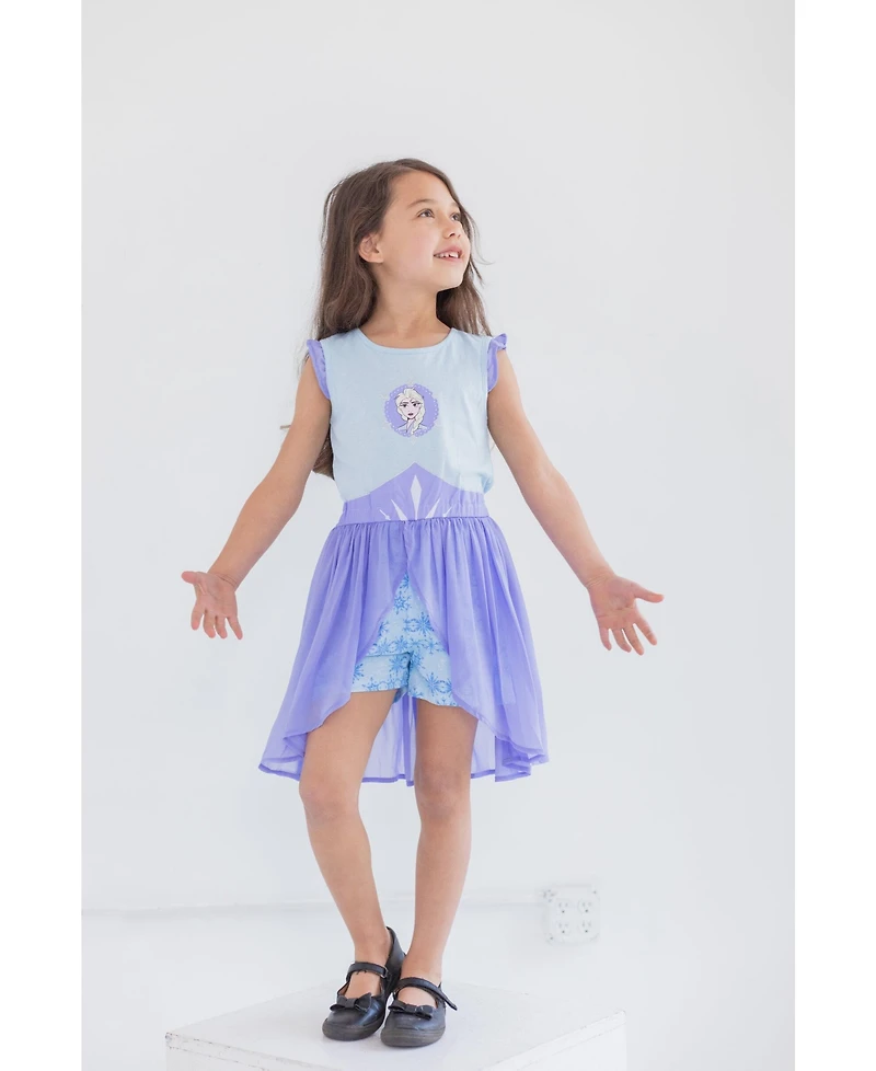 Disney Princess Frozen Girls Romper With Skirt Overlay Toddler |Child