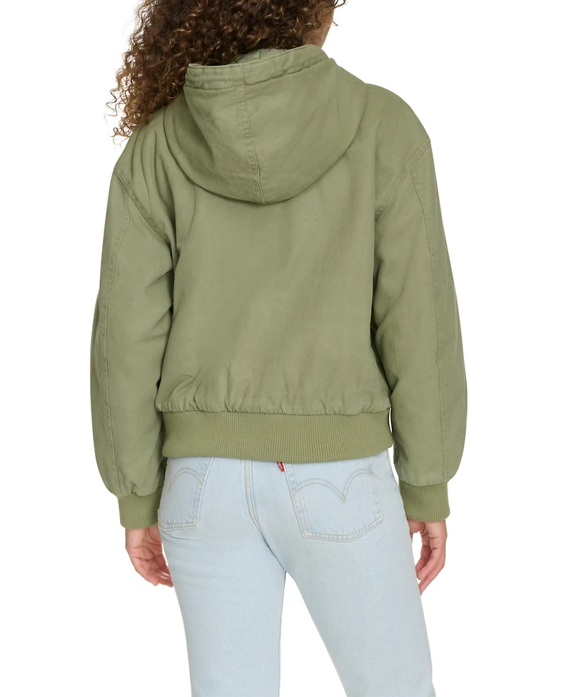 Levi's Women's Relaxed Workwear Hooded Bomber Jacket