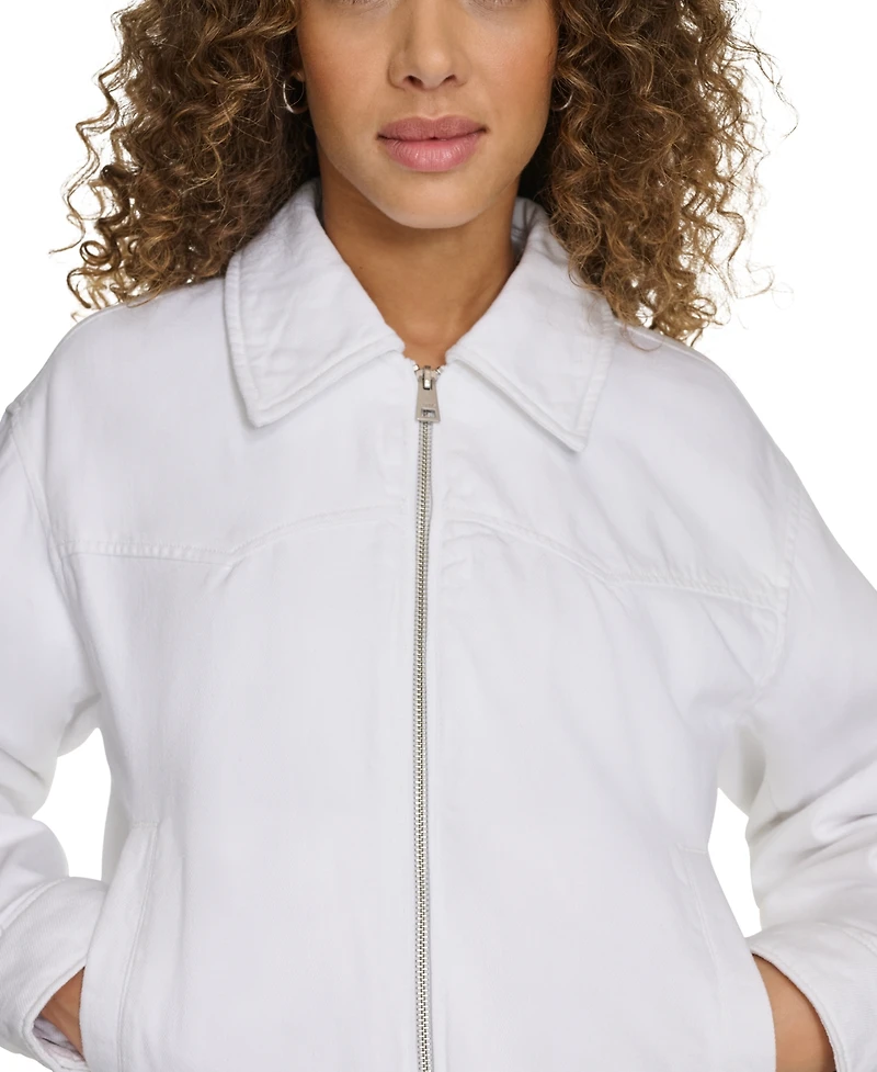 Levi's Women's Western Zip-Front Denim Bomber Jacket
