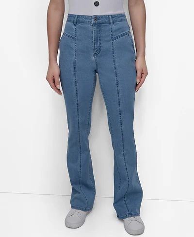 Dkny Women's Seam-Front Kick-Flare Jeans