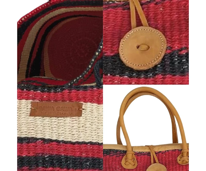 Boldly Endure Handmade Sisal Beach Basket Tote