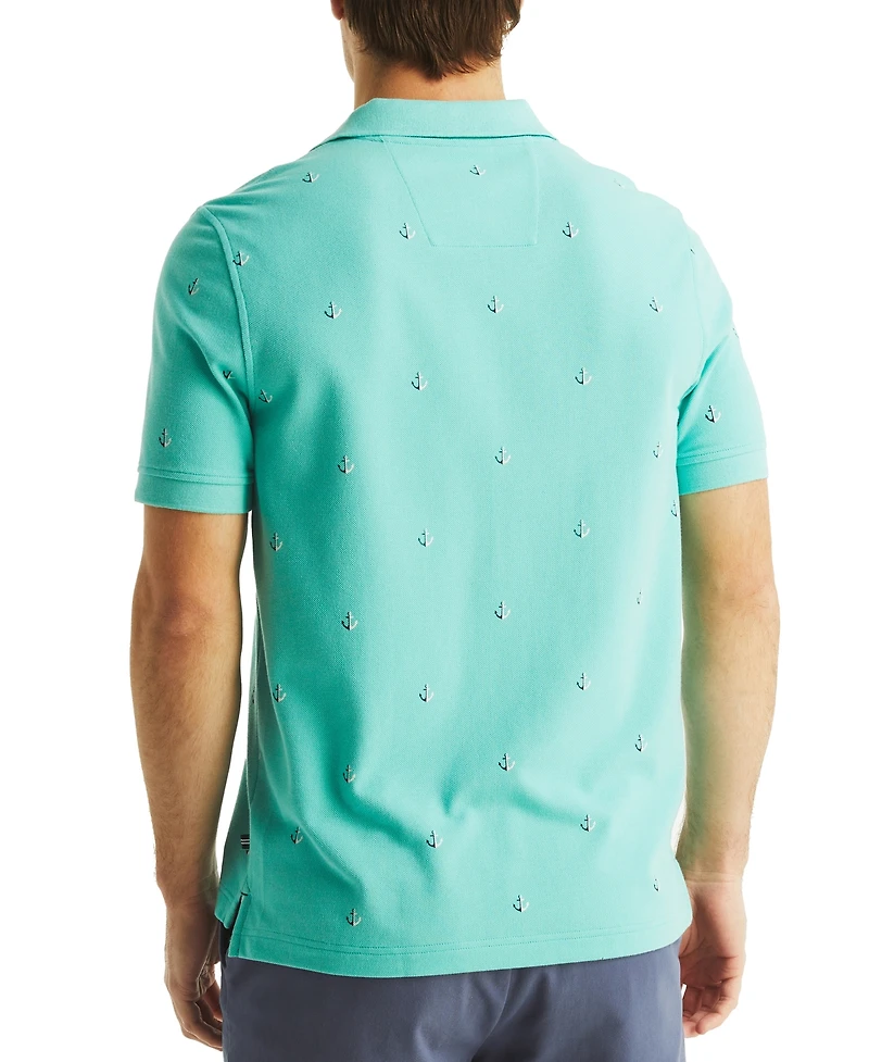Nautica Men's Classic Fit Deck Printed Performance Polo Shirt