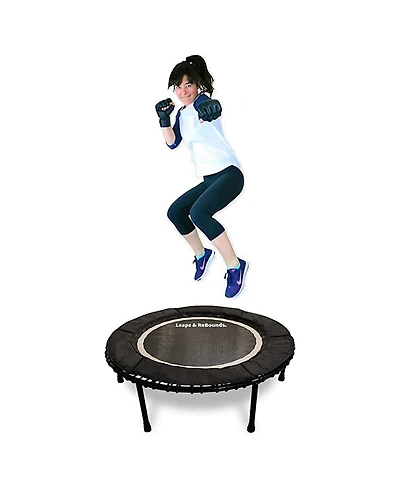 Leaps and Rebounds Fitness Trampoline, 40-inch or 48-inch |Adults and Kids Rebounder for Indoor and Outdoor, Up to 270 lbs | Lifetime Warranty | Low I