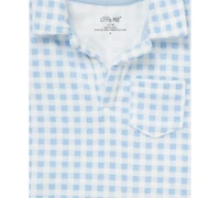Little Me Baby Boys Gingham Terry Polo Top & Shorts, 2 Piece Set