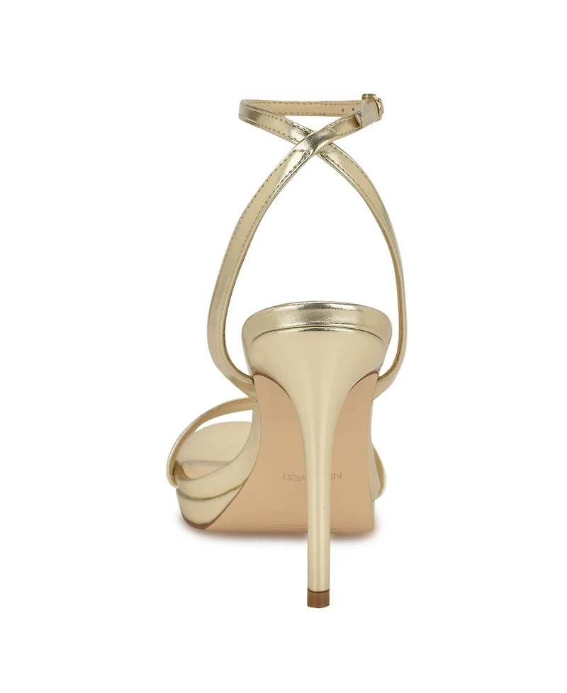 Nine West Women's Loola Ankle Strap High Stiletto Sandals
