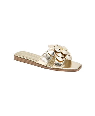 BCBGeneration Women's Mazey Flower Slide Flat Sandals