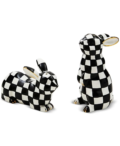 Mackenzie-Childs Courtly Bunny Salt & Pepper Set