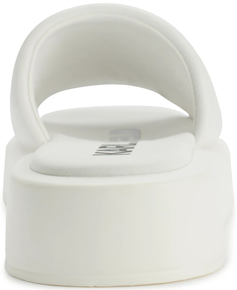 Karl Lagerfeld Paris Women's Opal Stone Platform Slide Flat Sandals