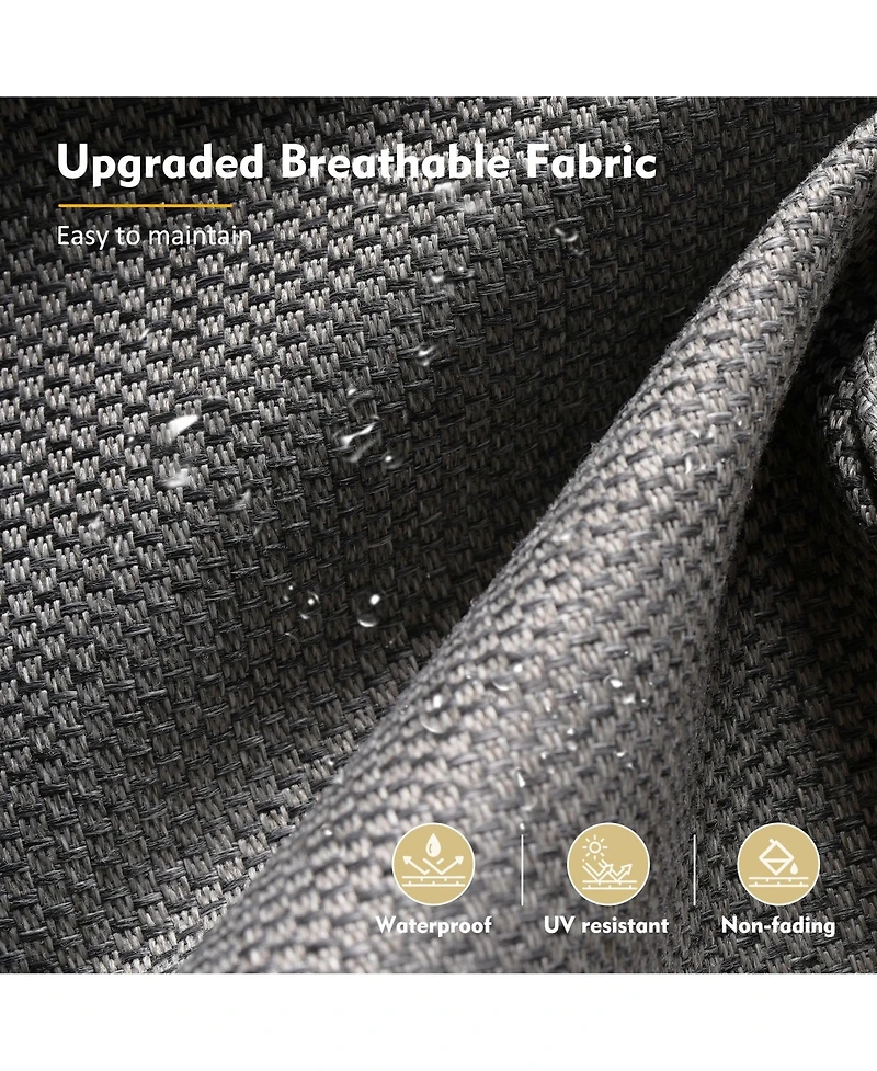 Xizzi Patio Furniture Set,12 Pieces Outdoor Sectional Sofa Couch Set,Patio Conversation Set with Modular Wicker Deep Seat Chairs,Comfy Cushions,Side T