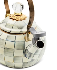 MacKenzie-Childs Sterling Check Whistling 2-Qt. Tea Kettle